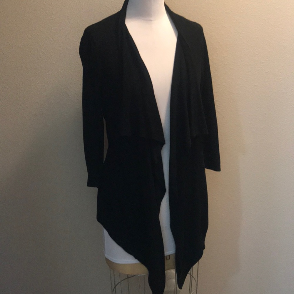 Long draped cardigan